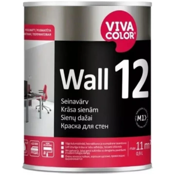 Sienu krāsa VIVACOLOR PAINT WALL 12 A 0.9L — iekšē