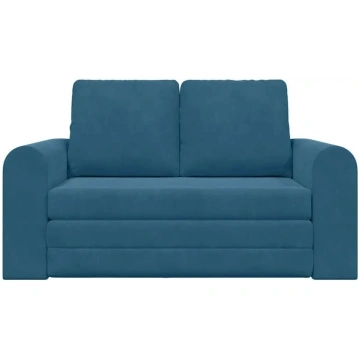 Dīvāns-gulta 2‑1 VidaXL modelis 4106683 — zils vel