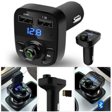 Fm transmiteris modulators ar handsfree un bluetoo