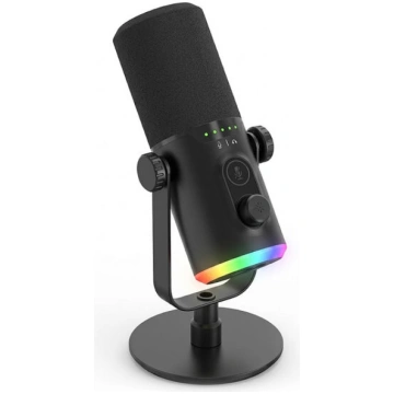 Dinamiskais USB un XLR mikrofons ar trokšņu slāpēš