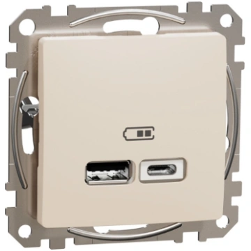 Uzlādes USB ligzda Schneider Electric Sedna Design