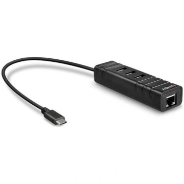 Lindy USB 3.2 Type C Hub & Gigabit Ethernet Conver