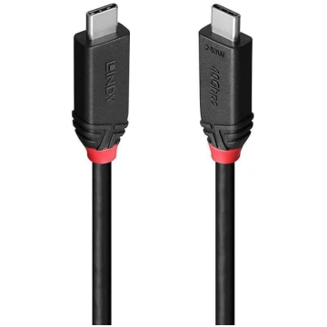 CABLE USB4 240W TYPE C 0.5M/BLACK LINE 37000 LINDY
