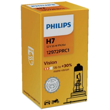 Philips H7 12V/55W +30% Vision spuldze (1gab.)