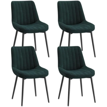 COLAMY Velvet Dining Room Chairs Set of 4 - Padded