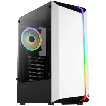 PC korpuss AEROCOOL Bionic Midi Tower balts — ATX,