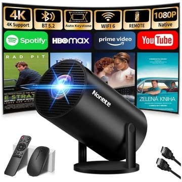 4K projektors Full HD 1080P mini projektors ar WiF