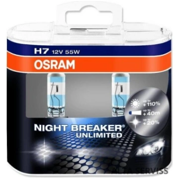 Spuldze Osram Night Breaker H7 +110% 2 gab