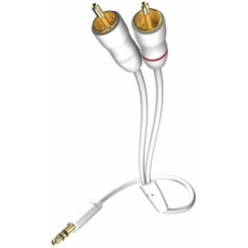 Kabelis Inakustik 3.5mm Male - 2x RCA 0.5m White (