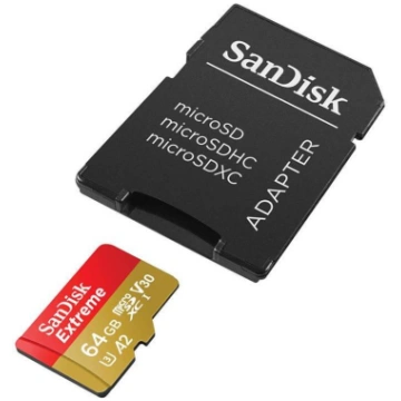 SanDisk Extreme Atmiņas Karte microSD + Adapteris
