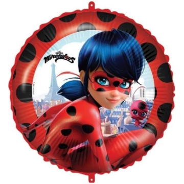 Folijas balons apaļš GoDan Ladybug, zila krās./mel