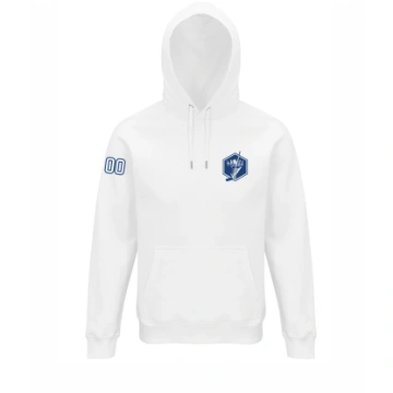 HK Haoss hoodie ar izšuvumu balts - XS / white