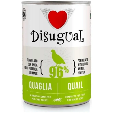 DISUGUAL Cane Adulto Monoproteico Quaglia Lattina 