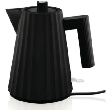 Elektriskā tējkanna Alessi Plisse Black, 1 l Pliss