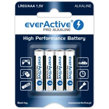 EverActive Pro sārma baterijas LR6 AA - blisterī 4