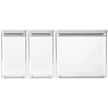 BRABANTIA storage box set Tasty+ 3 pcs. Light Grey