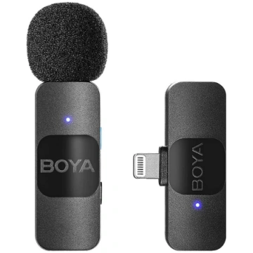 Boya Smallest 2.4Ghz Wireless Micorphone with Ligh