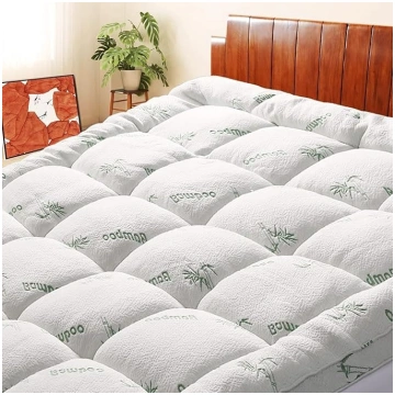 Bamboo Mattress Topper King Size Extra Thick Breat