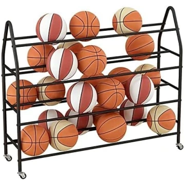 4 stāvu bumbu ar fiksējamām riteņiem, basketbola b