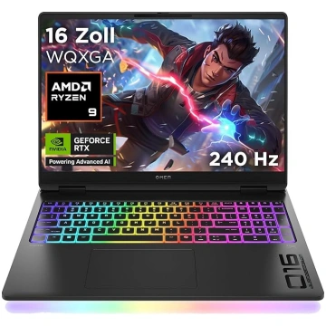 HP Omen MAX spēļu klēpjdators, 16 collu WQXGA disp