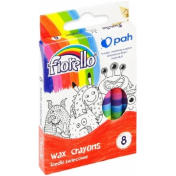Krītiņi vaska 8 krāsas Fiorello GR8 5903364244774