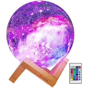 Mēness 3D nakts lampa Galaxy 21 cm GOAPA