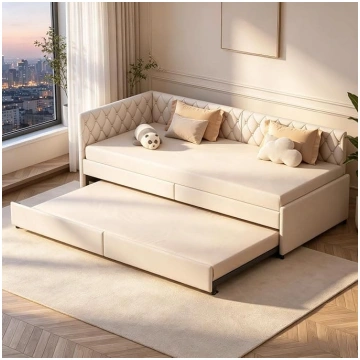 BRILVERDE Corner Sofa 90 x 200 cm Sofa Bed, Extend