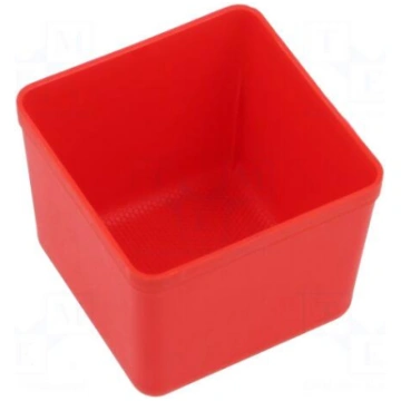 Container: cuvette | red | 55x55mm | 7pcs | KBS55 