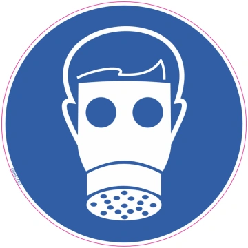 Zīme Jālieto respirators Uzlīme parasta zīme d 200