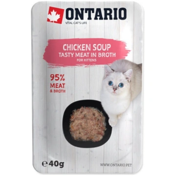 Konservi zupa kaķiem Ontario Soup Kitten Chicken C