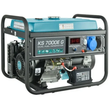 Benzīna/gāzes ģenerators 5500W, KS 7000E G, KONNER