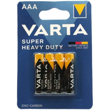 Varta Super heavy duty AAA baterijas 4 gab