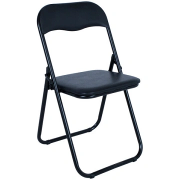 Saliekams krēsls Home4you CATERINA melns PVC moder