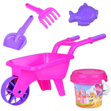 Children"s wheelbarrows, sandbox accessories, buck