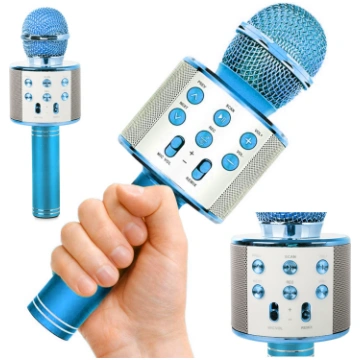 Bezvadu Bluetooth karaoke mikrofons ar skaļruni un