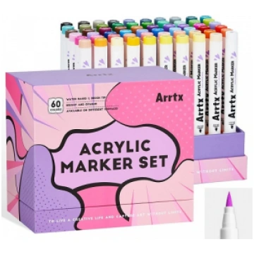 ACRYLIC MARKER PENS ARRTX, 60 COLORS, ANIME COLORS