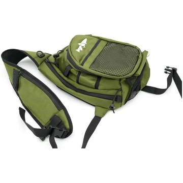 NIRVANA Fly Fishing Sling Pack, Olive Leaf It To M