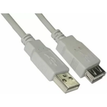 Kabelis Brackton USB Male - USB Female 2m White
