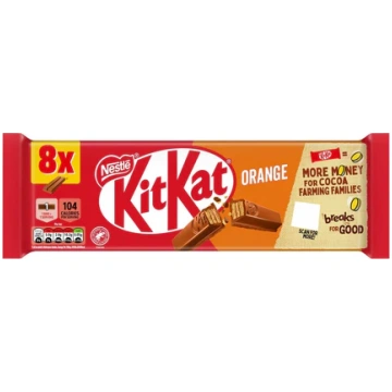 KitKat 2 Finger Orange Chocolate Biscuit Bar 8 per