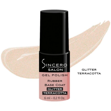 Kaučuka pamatne SINCERO SALON, Glitter terracotta,