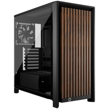 Corsair FRAME 4000D WOOD RS Midi Tower Black, Wood