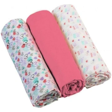 BabyOno Pieluszki muslinowe malinowe 3 sztuki (348