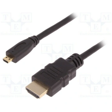 Cable; HDMI plug,micro HDMI plug; PVC; HDMI 1.4; 3