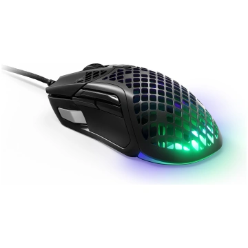 Vadu spēļu pele Steelseries Aerox 5 RGB, melna krā