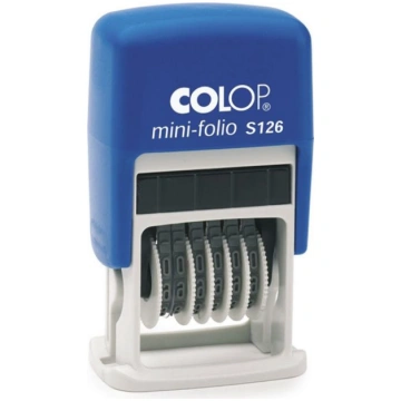 Zīmogs COLOP MINI Folio numerators S126, melns spi