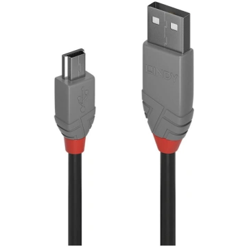 Lindy 0,5M Usb 2.0 Type A To Mini-B Cable, Anthra 