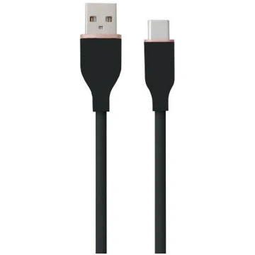 Silicone Cable USB Type-A - Type-C (black, 2m) CA9