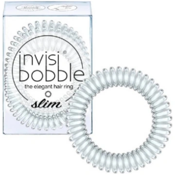 Hair Ring Slim Crystal Clear (3 gab.) Invisibobble