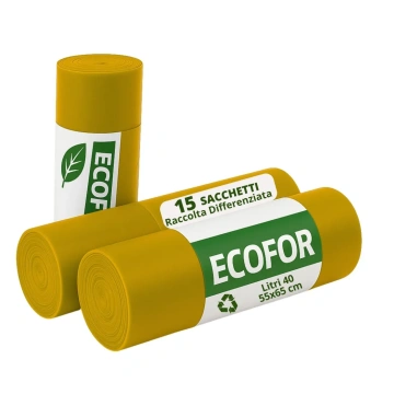 ECOFOR 15 Sacchetti - 55X66cm - Raccolta Differenz