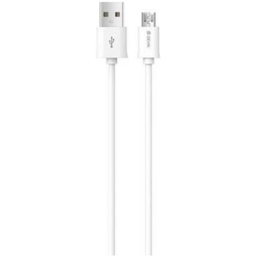 Devia kabelis Smart USB - microUSB 1,0 m 2,1A balt